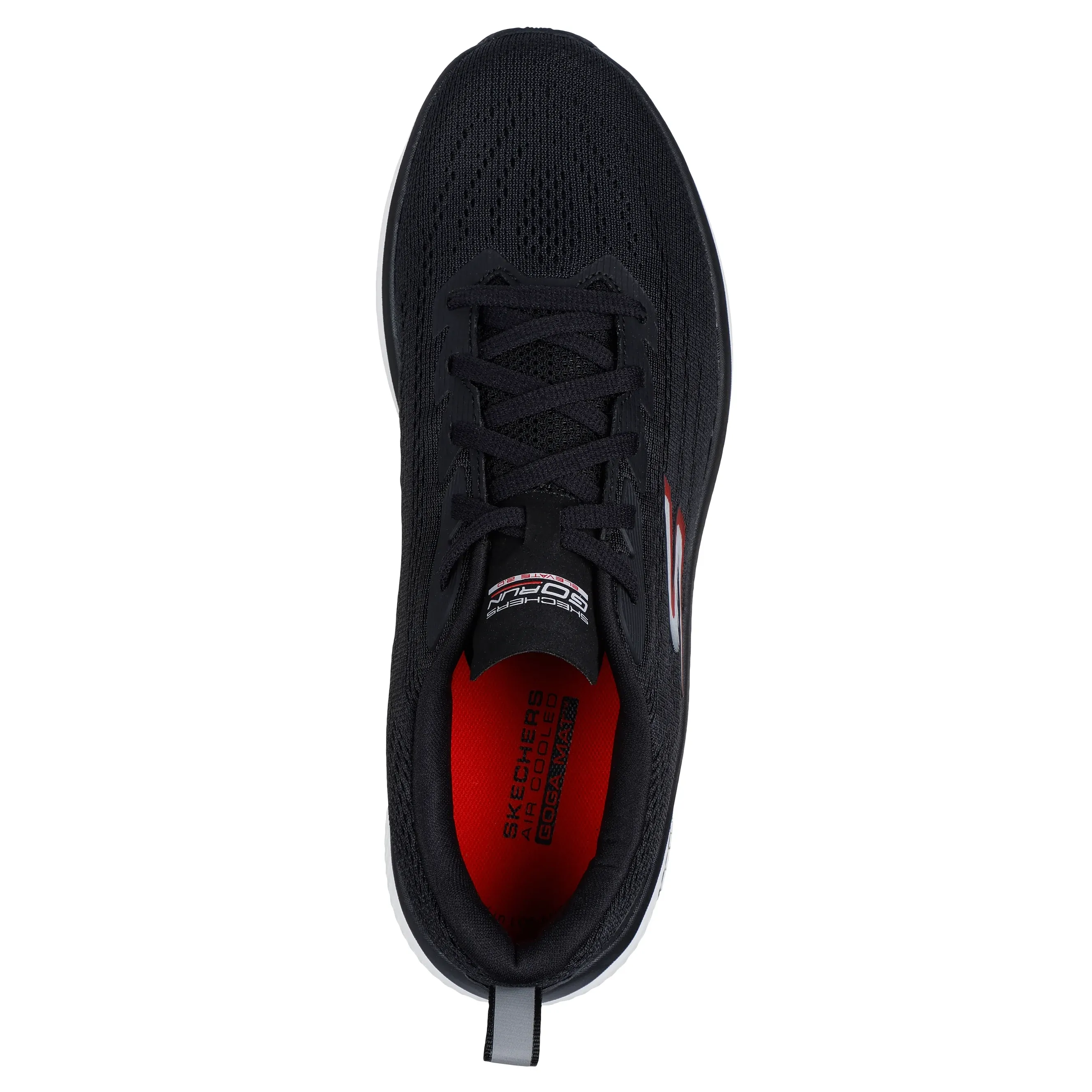 Tênis Skechers Fluid Motion visto de cima mostrando o fechamento em cadarço e interior confortável